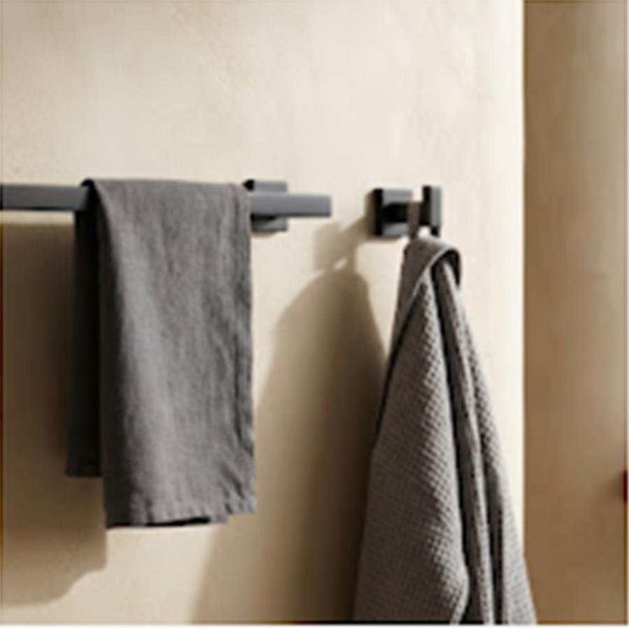 Delta Trinsic Bathroom Towel Bar, 24-Inch, Solid Brass, Matte Black, Concealed Wall Mount