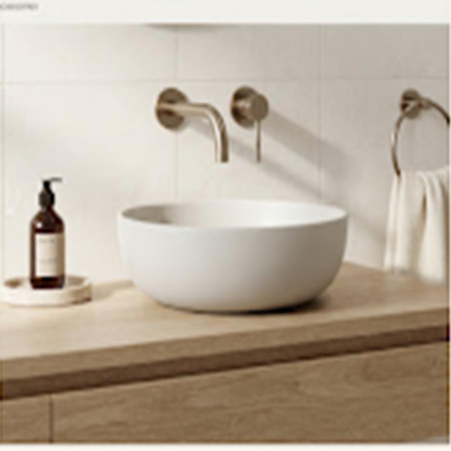 Kingston Brass Freestanding Bathroom Soap Dispenser, 12-Ounce, Natural Stone and Brass, Honed Greige