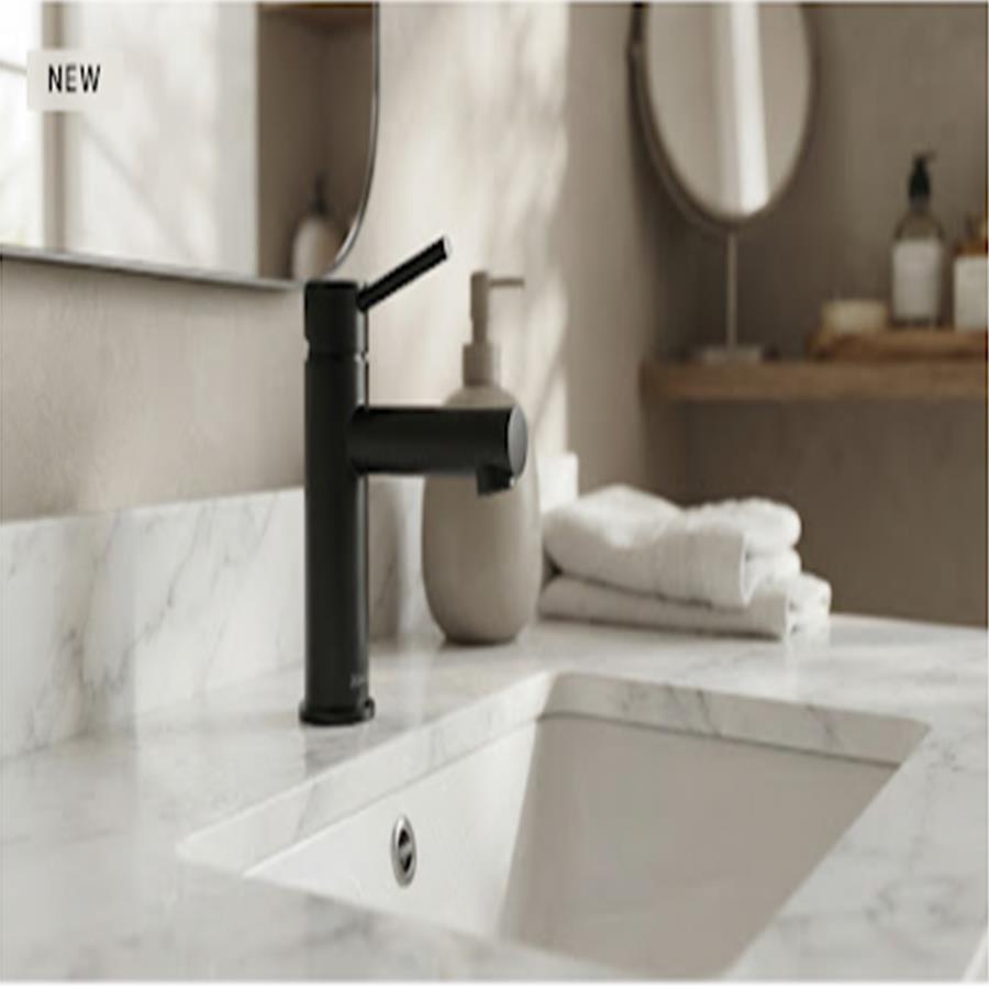 Moen Weymouth Widespread Bathroom Faucet, 2-Handle, 8-Inch, Solid Brass, Matte Black, Deck Mount